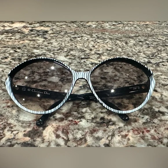 Christian Dior Vintage Zebra Print Sunglasses